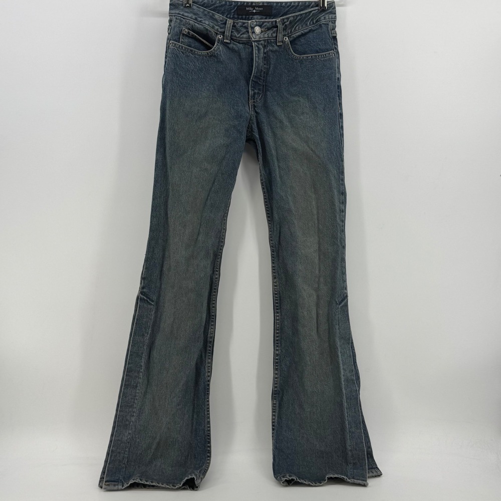 Billy Blues Womens Flare Leg Jeans Blue Medium Wash Stretch Denim Size‎ 29x31.5